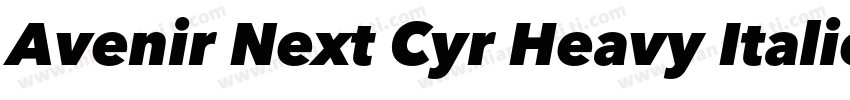Avenir Next Cyr Heavy Italic字体转换